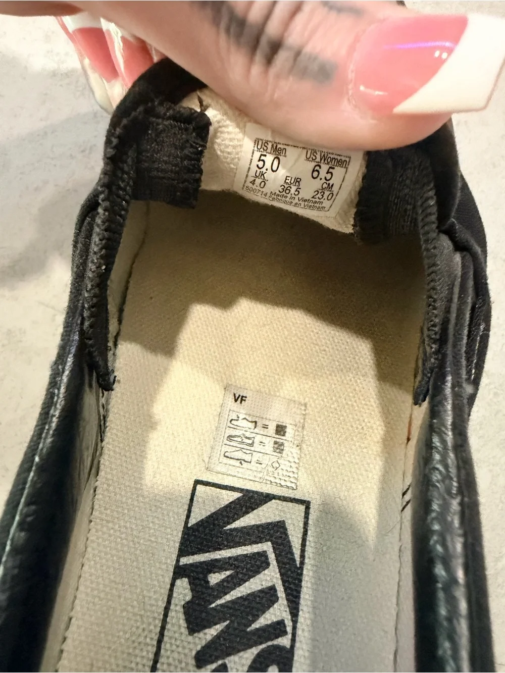 Vans Black Slip-On Canvas Loafers for Women